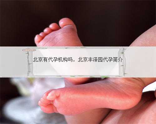 北京有代孕机构吗，北京丰泽园代孕简介
