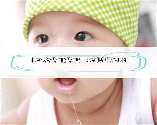 北京试管代怀能代怀吗，北京供卵代怀机构