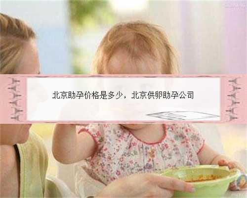 北京助孕价格是多少，北京供卵助孕公司
